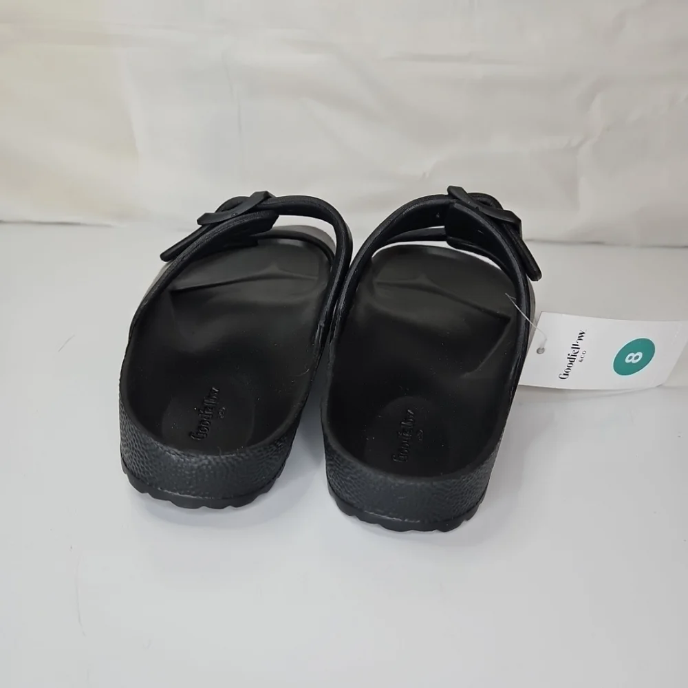 Goodfellow Men's Sandals Casual  Foam Slip On Black Buckle Strap Size 8